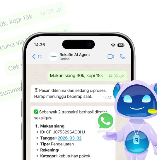 Pencatatan keuangan lewat Whatsapp berbasis AI